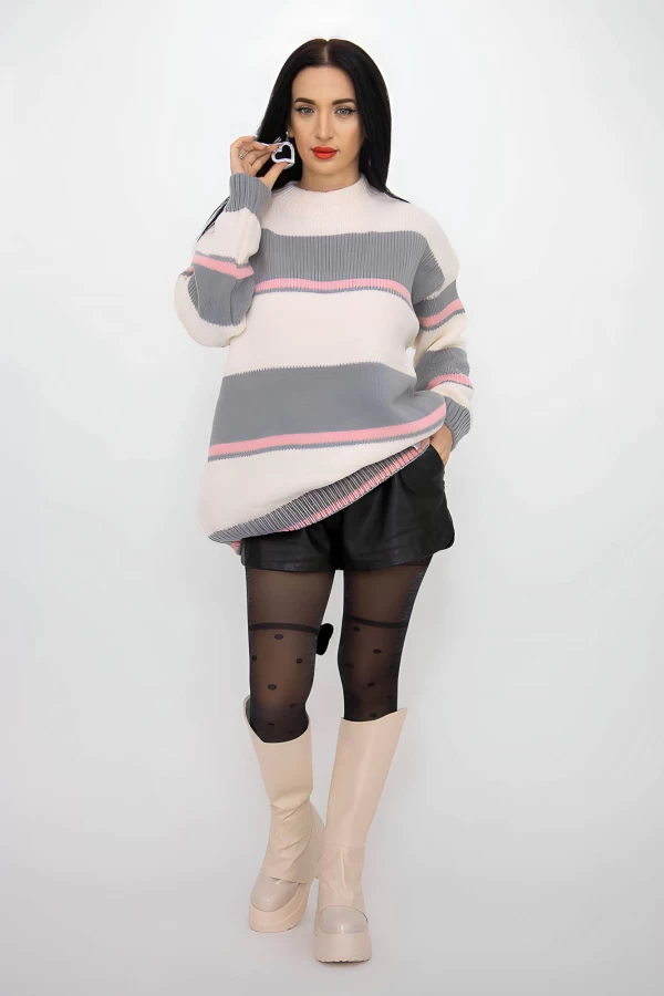Frauenpullover Weiß-Shary-Pullover Kikiriki