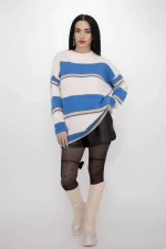 Frauenpullover weiß-blau Kikiriki