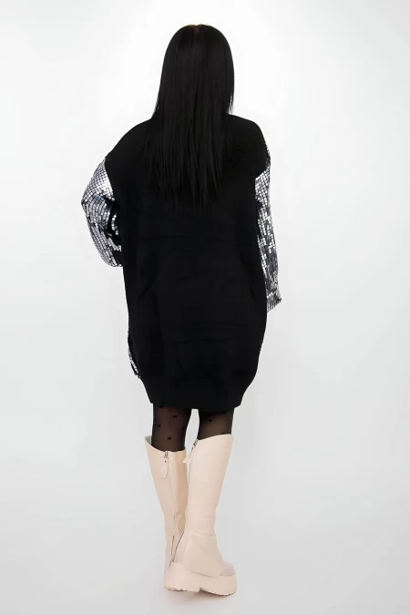 Frauenpullover 50066 Black-Silver Kikiriki