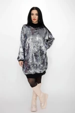 Frauenpullover 50066 Black-Silver Kikiriki