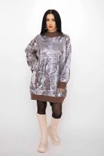 Frauen 50066 Bronze-Silver-Pullover Kikiriki