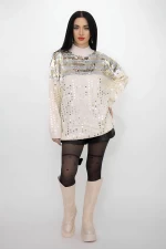 Frauenpullover 50065 leichter Beige Kikiriki