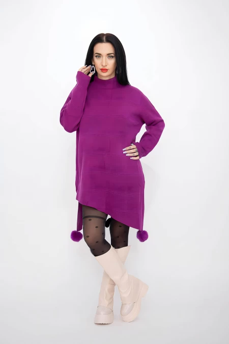Frauen M2609 Pullover lila Kikiriki
