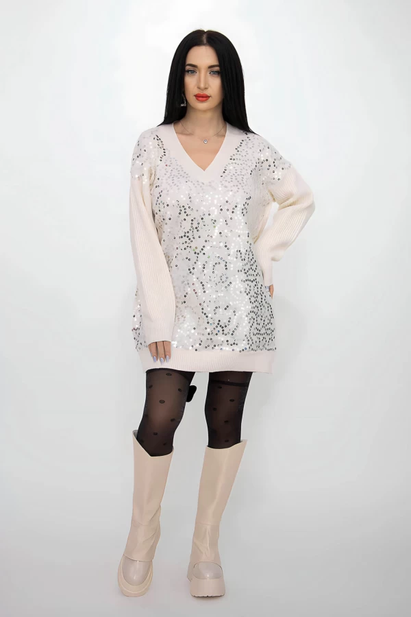 Frauenpullover 50061 leichter Beige Kikiriki