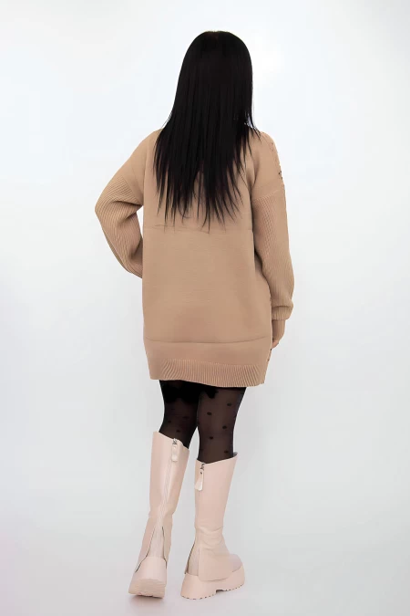 Frauenpullover 50061 dunkler Beige Kikiriki