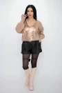 Frauenpullover 50067 Beige Kikiriki