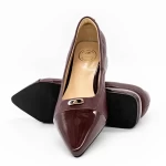 Schuhe auf einer dicken Sohle D26-103 Wiśniowy | Gebildet