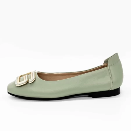 Ballerinas 6097 Grün Gebildet