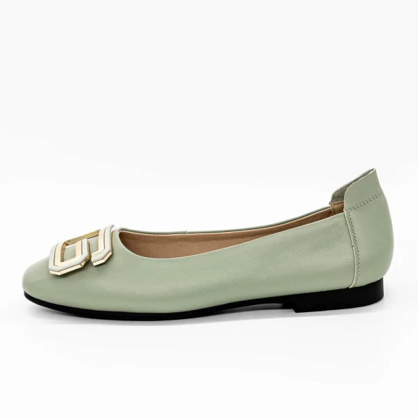 Ballerinas 6097 Grün Gebildet
