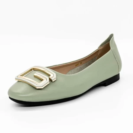 Ballerinas 6097 Grün Gebildet