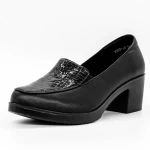 Schuhe auf einer dicken Sohle 1583-10 schwarz | Gebildet