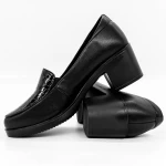 Schuhe auf einer dicken Sohle 1583-10 schwarz | Gebildet