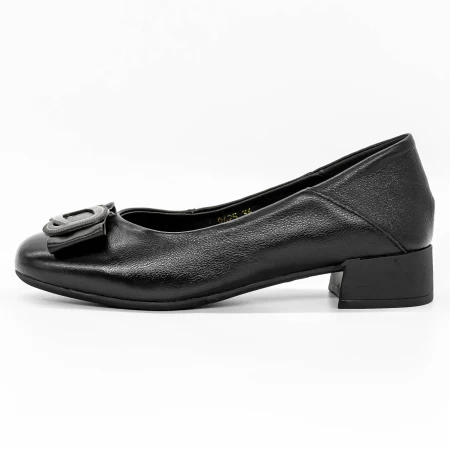 Schuhe auf einer dicken Sohle 9625 schwarz | Gebildet