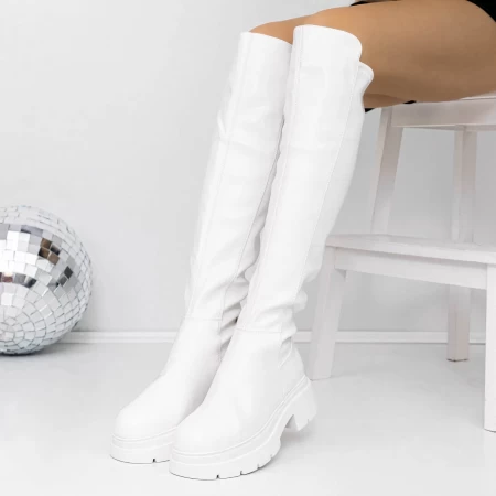 Low -theeled -Stiefel der Frauen 3WL125 Weiß Mei