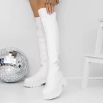 Low -theeled -Stiefel der Frauen 3WL125 Weiß Mei