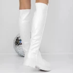 Low -theeled -Stiefel der Frauen 3WL125 Weiß Mei