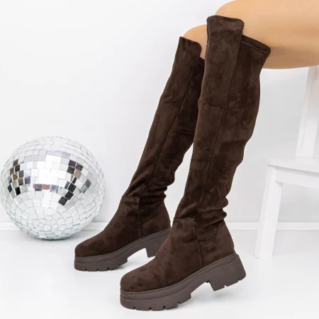 Low -Hack -Stiefel der Frauen 3WL125 Brown Mei
