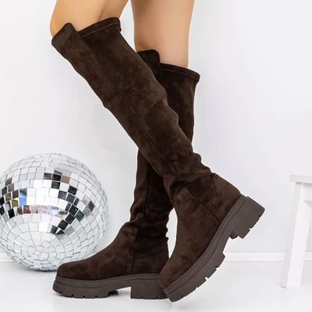 Low -Hack -Stiefel der Frauen 3WL125 Brown Mei