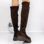 Low -Hack -Stiefel der Frauen 3WL125 Brown Mei