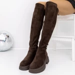 Low -Hack -Stiefel der Frauen 3WL125 Brown Mei