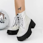 Frauenstiefel im Frühjahrs-Jesień 3wl115 Silber Mei