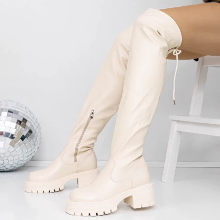 Frauen mit niedrigen Stiefeln von Frauen 3WL126 Beige | Mei