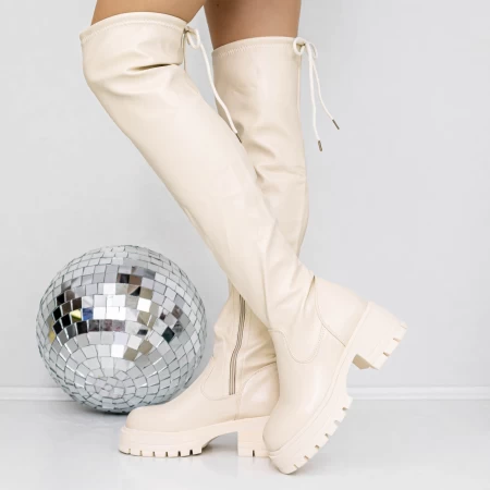 Frauen mit niedrigen Stiefeln von Frauen 3WL126 Beige | Mei