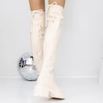 Frauen mit niedrigen Stiefeln von Frauen 3WL126 Beige | Mei