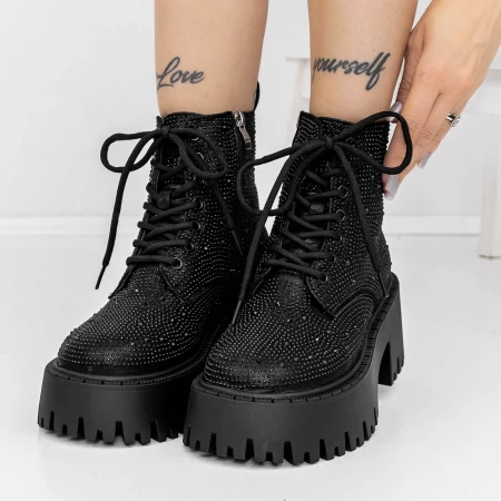 Frauenstiefel im Spring-Auto 3WL115 Black | Mei