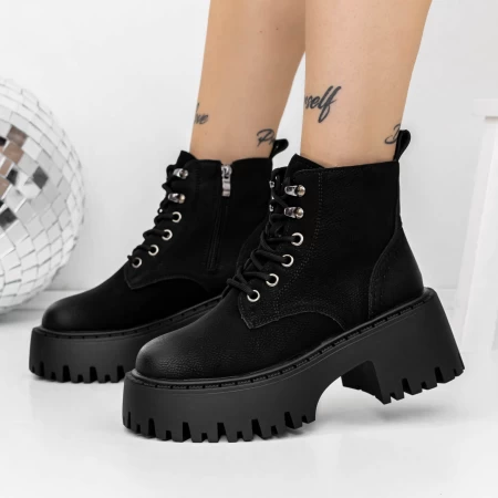 Frauenstiefel im Frühling-Jesień 3wl116 Black | Mei