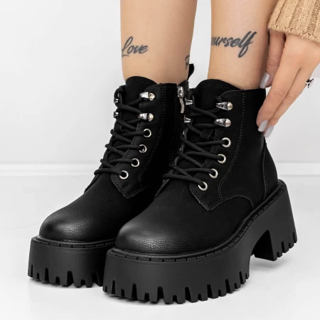 Frauenstiefel im Frühling-Jesień 3wl116 Black | Mei