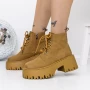 Frauenstiefel im Spring-Auto 3WL116 Gelb Mei