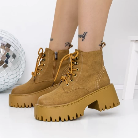 Frauenstiefel im Spring-Auto 3WL116 Gelb Mei