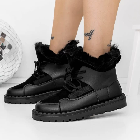Frauenstiefel mit Pelz 3xj110 Black | Mei