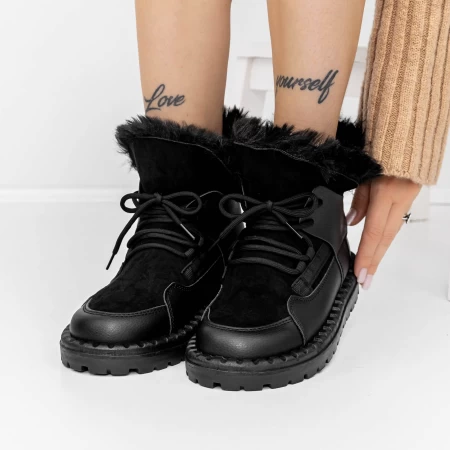 Frauenstiefel mit Pelz 3xj110 Black | Mei