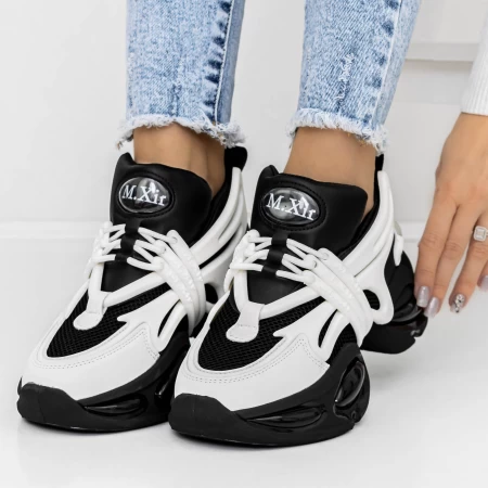 Frauen-Sneaker 3WL78 Black-Biała | Mei