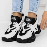 Frauen-Sneaker 3WL78 Black-Biała | Mei