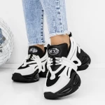 Frauen-Sneaker 3WL78 Black-Biała | Mei
