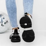 Frauen-Sneaker 3WL78 Black-Biała | Mei
