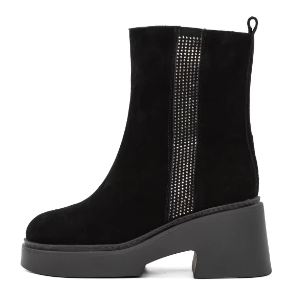 Frauenstiefel mit Pelz 1182-1r schwarz | Gebildet