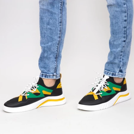 Herren Sportschuhe 9902-2 Schwarz-Yellow Mei