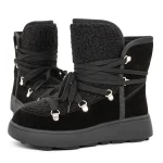 Frauenstiefel mit Pelz 1395-31e schwarz | Franco Gerardo