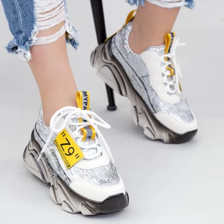 Sportschuhe auf der SZ260 White-Yellow-Plattform Mei