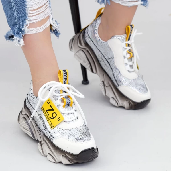 Sportschuhe auf der SZ260 White-Yellow-Plattform Mei