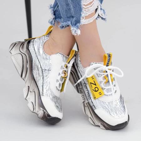 Sportschuhe auf der SZ260 White-Yellow-Plattform Mei