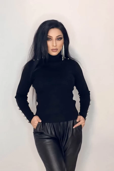 Frauen Sweatshirt MCY03542 Schwarz | Kikiriki