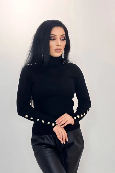 Frauen Sweatshirt MCY03542 Schwarz | Kikiriki