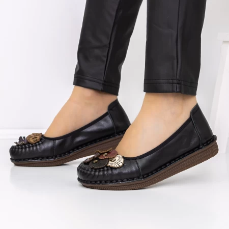 Ballerinas 6630 Black Gebildet