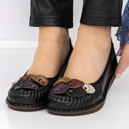 Ballerinas 6630 Black Gebildet