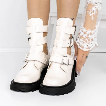 Frauenstiefel im Frühling-Jesień 3wl91 White | Mei